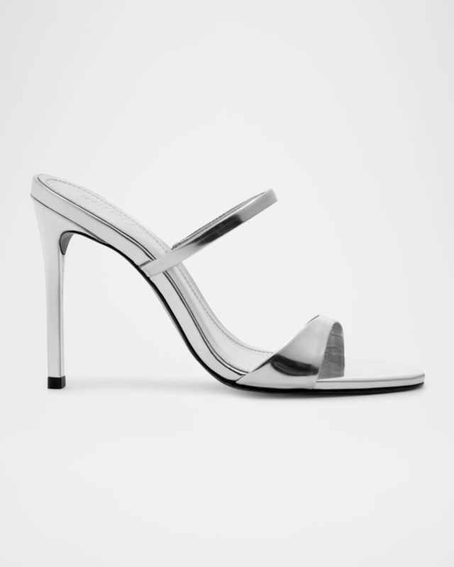 Jessica Leather Stiletto Mule Sandals